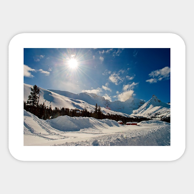 Canadian Rocky Mountains Icefields Parkway Canada Sticker by AndyEvansPhotos